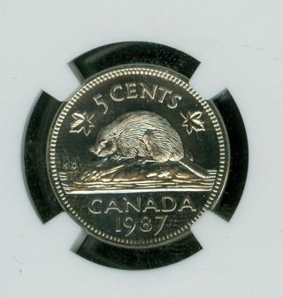 1987 Canada 5 Cents Ngc Ms68 Finest Graded Rare photo