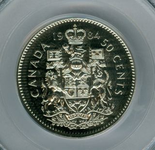 1984 Canada 50 Cents Pcgs Pl68 Finest Graded Rare photo