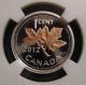 2012 Canada 1c Silver Cent Ngc Pf70 Uc W/gold Leaf First Last Farewell Penny Coins: Canada photo 2