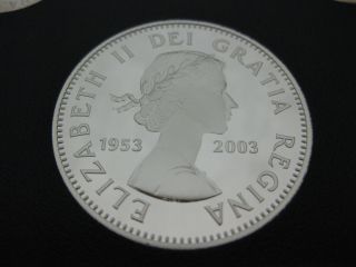 2003 50th Anniversary Coronation Of Queen Elizabeth Ii Canadian Silver Dollar photo