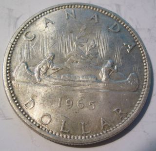 1965 80% Silver Canadian Dollar Coin (25q) photo
