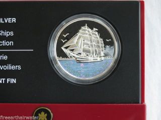 Canada 2005 Tall Ship Series - Three - Masted Ship 1 Oz Fine Silver Hologram Coin photo