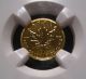 2012 Canada $1 Gold Maple Leaf Ngc Ms70 1/20 Oz.  9999 Fine Gold - Very Rare Gold photo 1