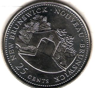 1992 Canada Uncirculated 25 Cent Commemorative Brunswick Quarer photo