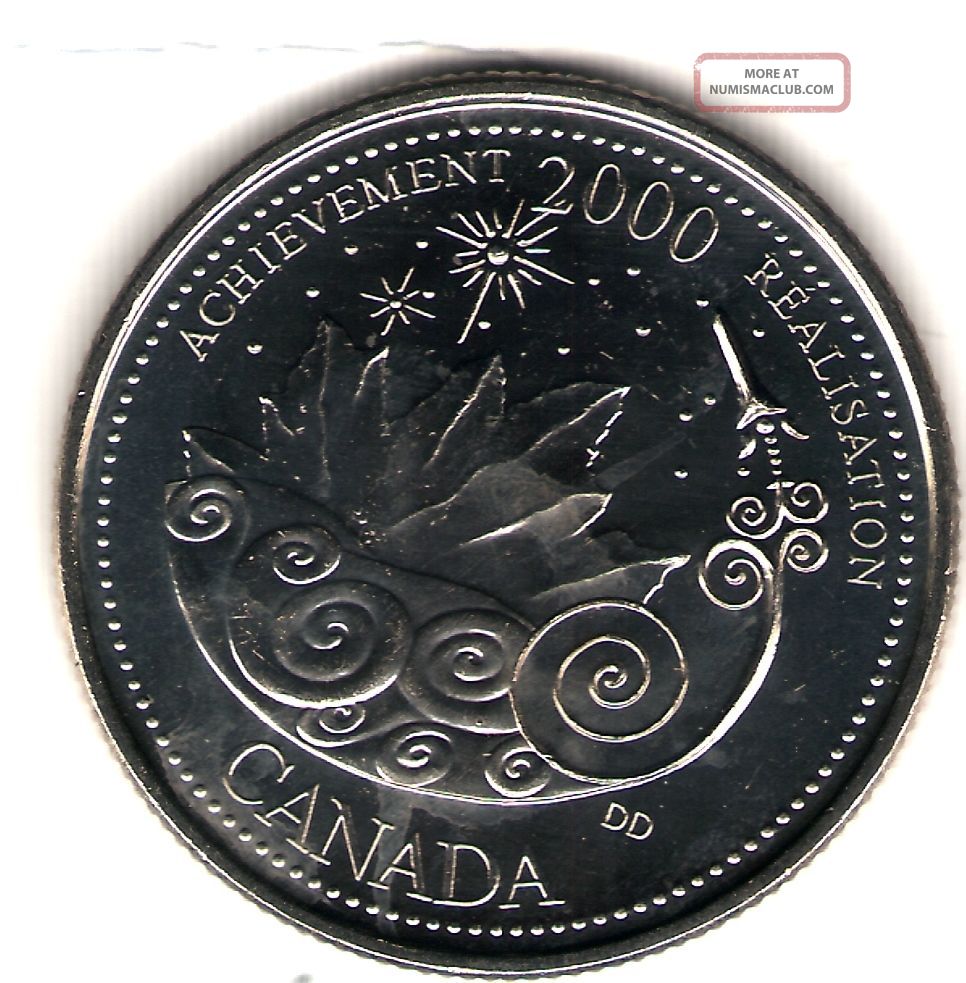 2000 Canada Uncirculated 25 Cent Commemorative Millennium Achievment 2000-canada-uncirculated-25-cent-commemorative-millennium-achievment