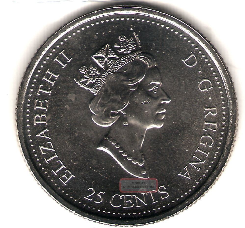 2000 Canada Uncirculated 25 Cent Commemorative Millennium Harmony Quarter