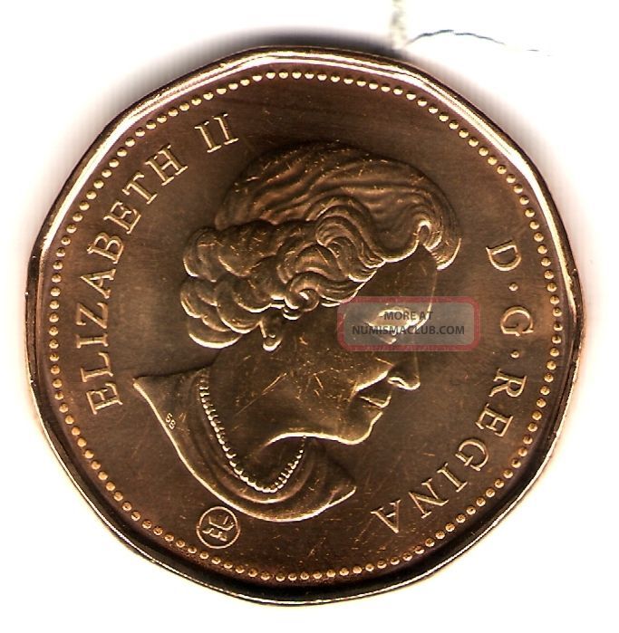 2009 Logo Canada Brilliant Uncirculated Elizabeth Ii One Dollar Loonie Coin
