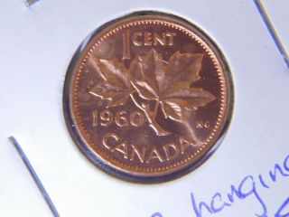 Canadian Penny 1960 Slightly Hanging 0 photo