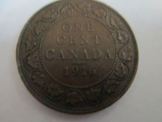 1916 One Cent Canada Copper photo