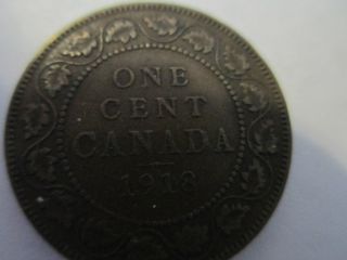 1918 One Cent Canada Copper photo