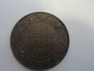 1920 One Cent Canada Copper photo