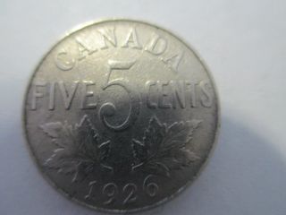 1926 Five Cent Canada Near 6 photo