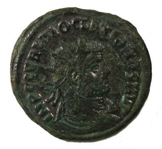 Diocletian 284 - 305 Ae Antoninianus Ad Cyzicus Ric.  306 Ancient Roman Coin Vf photo