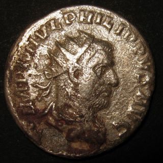 Ancient Rome Gordian Iii Silver Antoninianus Emperor Gordian Holds Spear & Globe photo