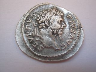 Roman Silver Denarius Of Imp.  Septimius Severus And Julia Domna,  200 - 201 A.  D. photo