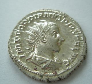 Ancient Rome Antoninianus Denarius Gordian Apollo Lyre Silver Xf - Ef photo