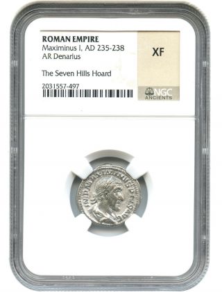 Ad 235 - 238 Maximinus I Ar Denarius Ngc Xf (roman Empire) photo