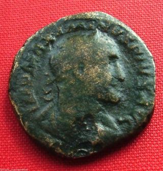 Roman Coin,  Maximinus I,  Ae Sestertius,  Rome,  Pax (1755) photo