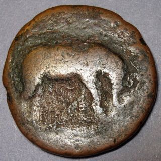 Roman Emperor Antoninus Pius Elephant Copper As Scarce Type.  Mint: Rome 148 Ad photo