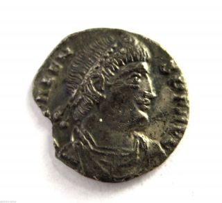 C.  364 A.  D British Found Emperor Valens Roman Silver Siliqua Coin.  Lugdunum.  Vf photo
