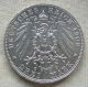 1908 E Germany Sachsen Saxony 3 Mark 900 Fine Silver Coin Minor Toning Germany photo 1