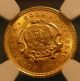 Costa Rica 1900 Gold 2 Colones Ngc Ms - 64 Coins: World photo 2