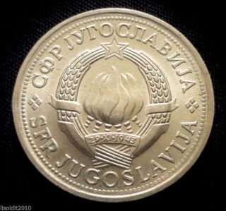 Yugoslavia 1980 1 Dinar State Emblem Cartwheel Luster Coin photo