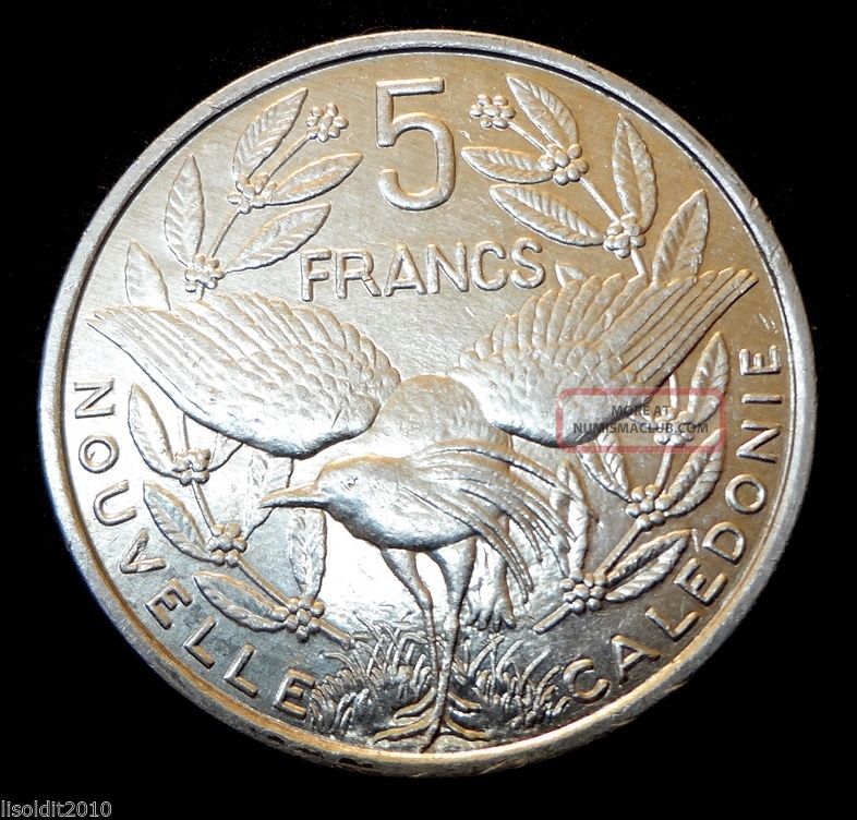 Caledonia 2004 5 Francs Kagu Bird Coin Australia & Oceania photo