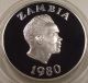 1979 Zambia Year Of The Child $10 Silver Coin Africa photo 1