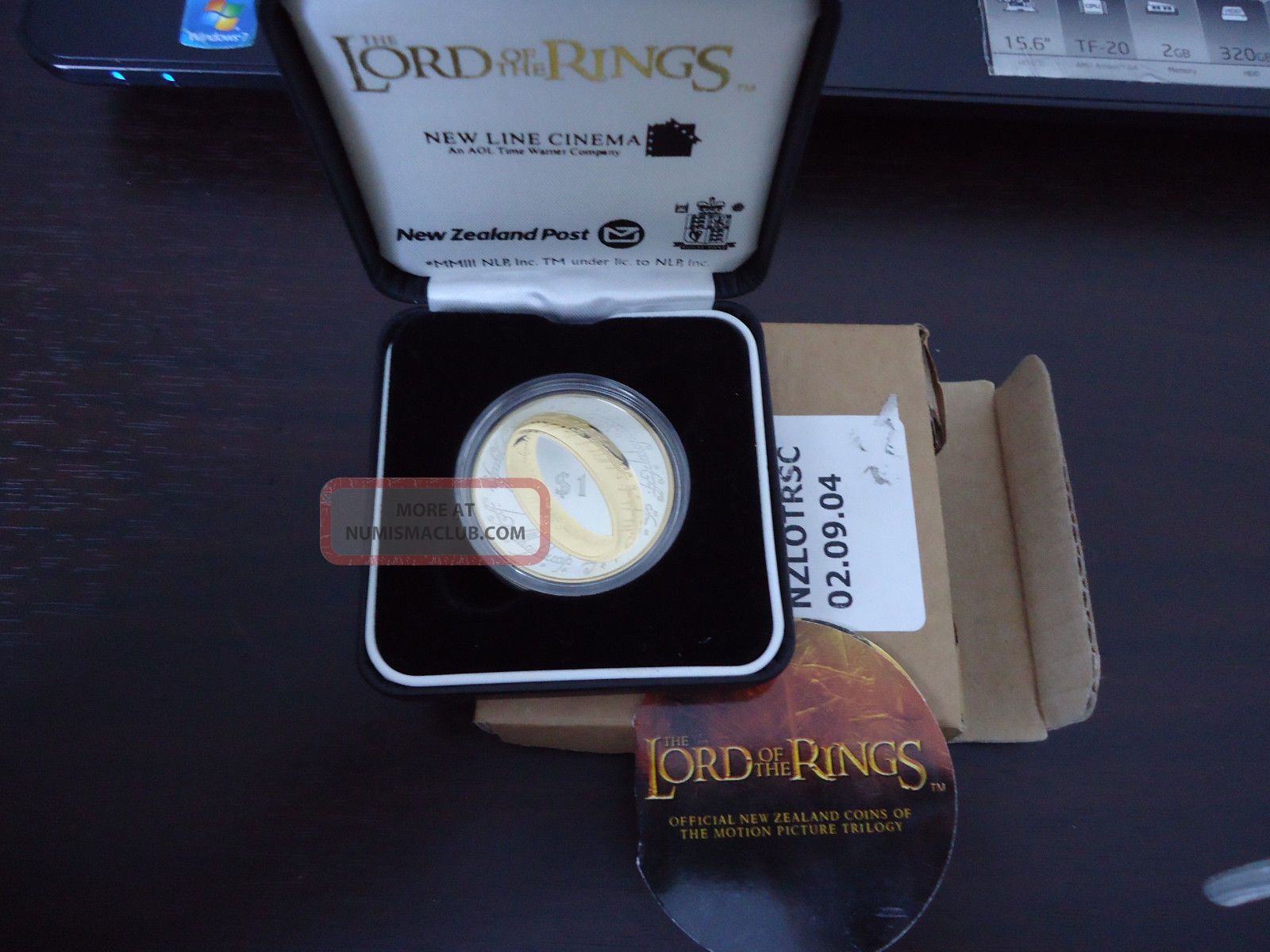 Zealand: 2003 Lord Of The Ring Lotr $1 Silver Proof Coin Scarce Australia & Oceania photo