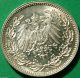 German Empire Silver Coin 1915 F 1/2 Mark Patina Germany photo 1