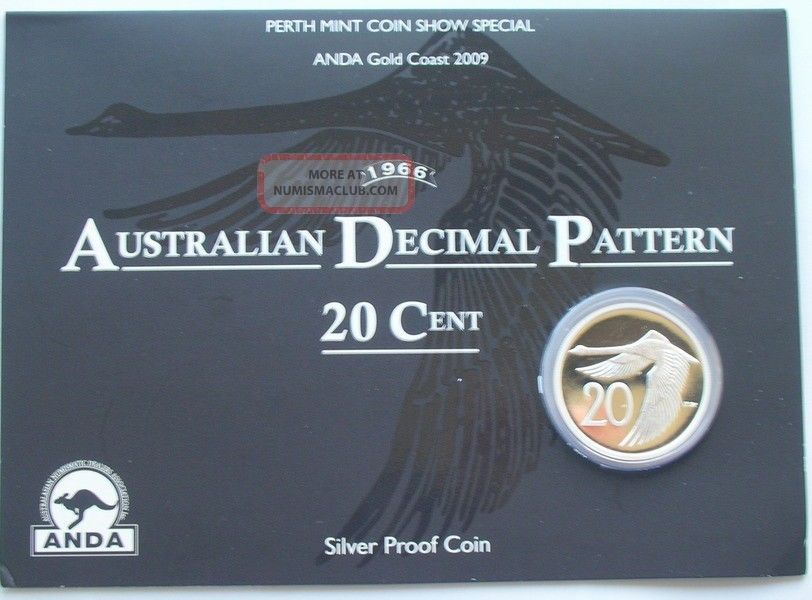 Australia 2009 Decimal Pattern 20 Cents Silver Coin,  Proof Australia photo