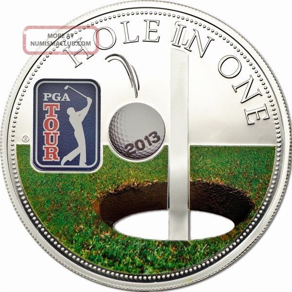Cook 2013 Hole In One 5 Dollars Large Size 1oz Silver Coin,  Prooflike Australia & Oceania photo