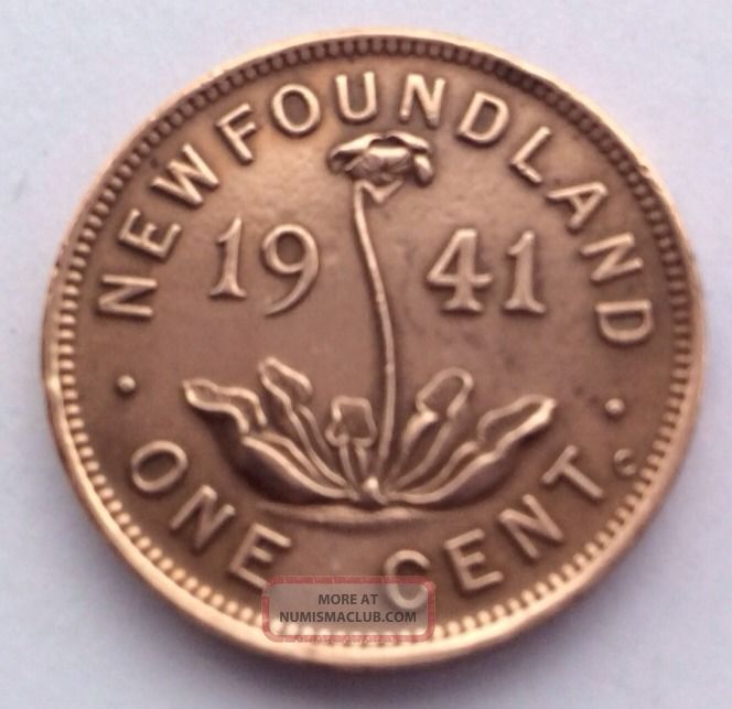 1941 George Vi Newfoundland One Cent Coin 1941-george-vi-newfoundland-one-cent-coin