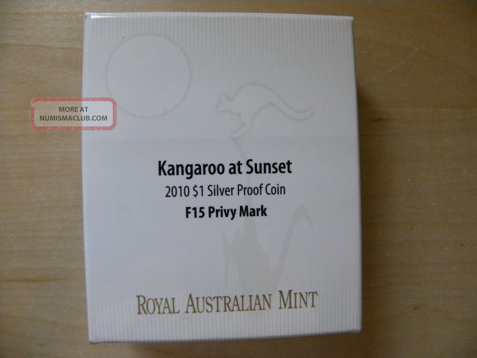 2010 Australia $1 Kangaroo At Sunset Proof Coin,  F 15 Privy Mark,  Ram Australia photo