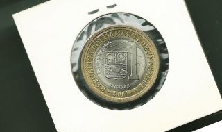 Venezuela 2007 Bolivar Bi - Metallic Unc Coin photo