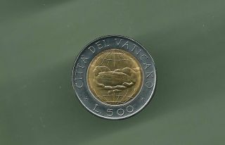 Vatican 1992 500 Lire Bi - Metallic Unc Coin photo