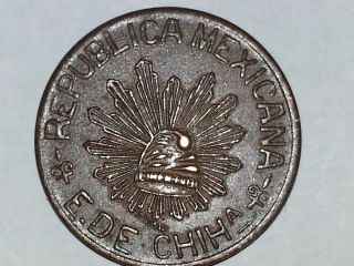 1915 Mexico (chihuahua) 5 Centavos - Km 613 photo