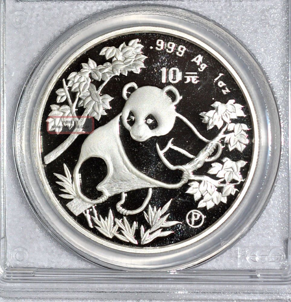1992 - P China Proof 10 Yuan Silver Panda Coin Pcgs Pr69dcam