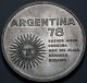 Argentina 1000 Pesos 1978 Proof - Silver - 1978 World Soccer Championship South America photo 1