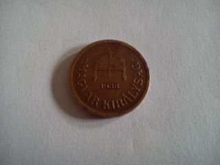 Hungary - 2 Filler (world War Ii.  Horthys Coin) - 1938 - Vf+ photo