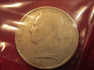 1951 1 Franc (beigie) Belgium Coin photo