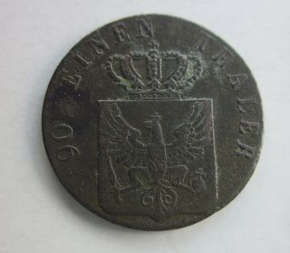 Prussia Copper 4 Pfennig 1821a photo