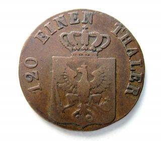 Prussia Copper 3 Pfennig 1828a photo