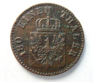 Prussia Copper 2 Pfennig 1856a photo