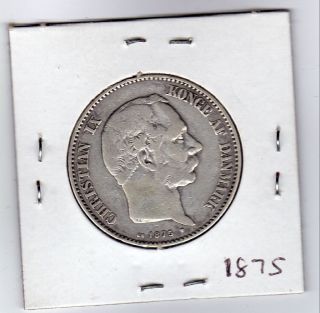 Denmark 2 Kroner,  1875 Silver photo