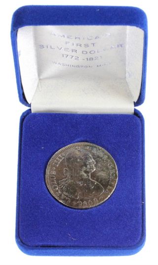 1802 Ft Mexico 8 Reales Silver Pillar Dollar - photo