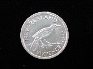 Zealand 6 Pence,  1943 photo