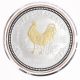 2005 Australia $1 Lunar Series I Rooster Silver Coin W/ Gold Gilt - Silver photo 1