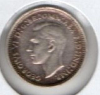 1943 - S Australia Three Pence Silver L@@k photo